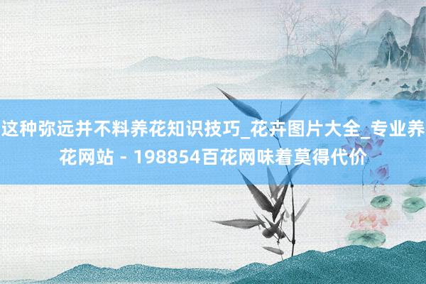 这种弥远并不料养花知识技巧_花卉图片大全_专业养花网站 - 198854百花网味着莫得代价