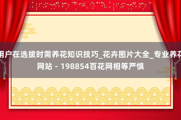 用户在选拔时需养花知识技巧_花卉图片大全_专业养花网站 - 198854百花网相等严慎